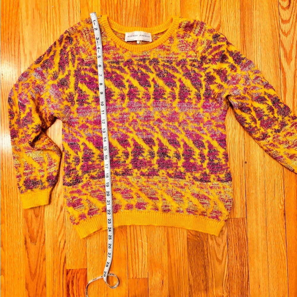 Vintage Brenda French Tiger Print Mohair Sweater